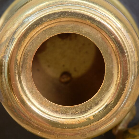 Vintage 30s Art Deco Brass Inkwell with Figural Pig / Rare - Picture 9 of 11